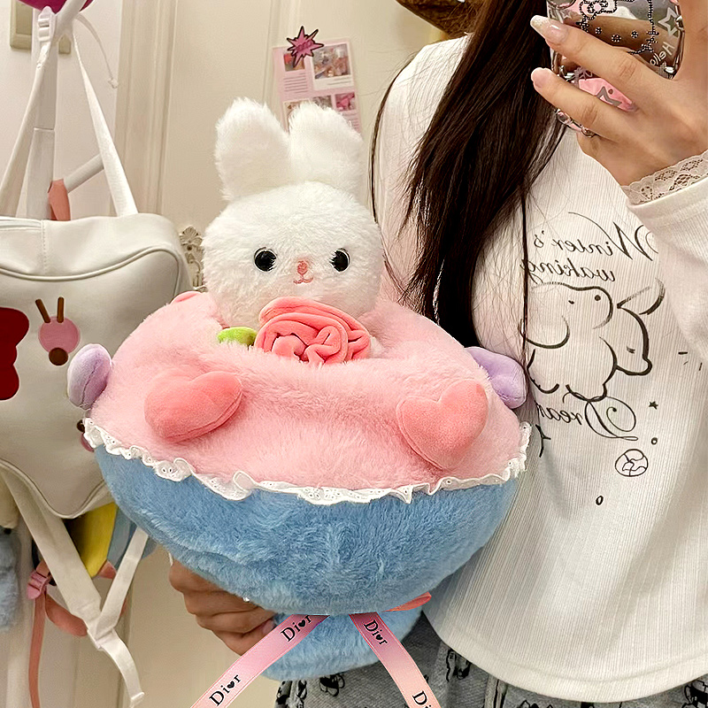 公主兔子变身花束生日礼物送女生