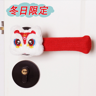 卡通门把手保护套入户门新年喜庆装饰通用房门拉手套可爱门把手套