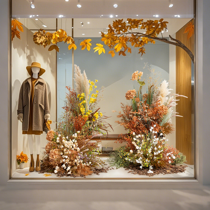 flowerwall仿真芦苇花艺花丛摆件