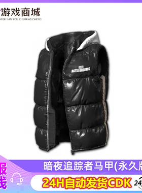 PUBG绝地求生皮肤暗夜追踪者马甲夹克吃鸡黑色外套上衣兑换码CDK