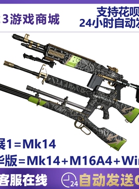 PUBG绝地求生皮肤缤纷混沌武器礼包1套装MK14吃鸡CDK兑换码M16A4