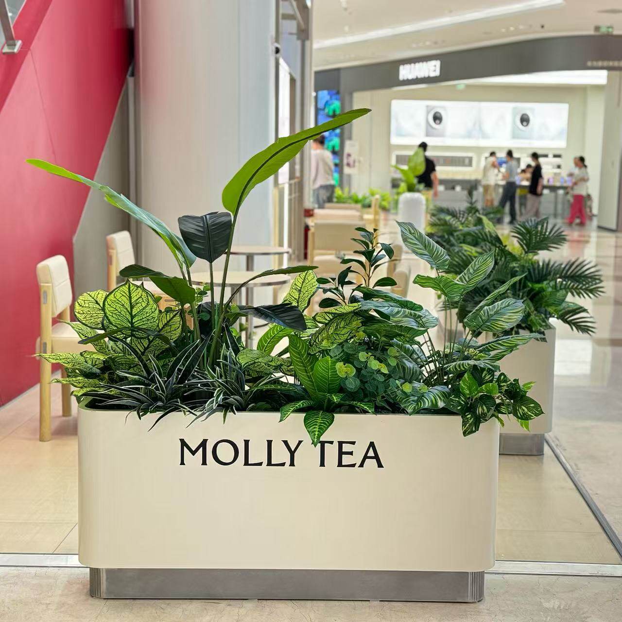 户外不锈钢种植花箱奶茶店商铺外摆绿植箱围栏隔断成品花池定制