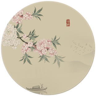 国风碎花鼠标垫水墨丹青工笔花鸟禅意办公家用桌垫小号图案定制女