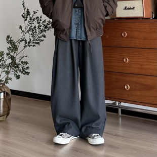 BUTQIU日系通勤直筒垂感超chill休闲长裤秋冬新款中性裤子男女