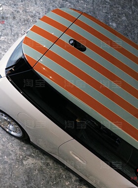 宝马MINICooperF56电动MINI J01条纹顶车贴拉花F55R56F54定制贴纸