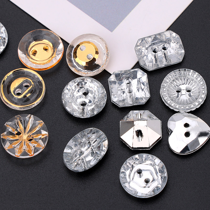 衬衫纽扣仿水晶钻扣毛衣装饰透明小扣子衣服方形圆形椭圆男女儿童,居家布艺,纽扣,淘宝优惠券,粉丝福利购,淘宝优惠卷