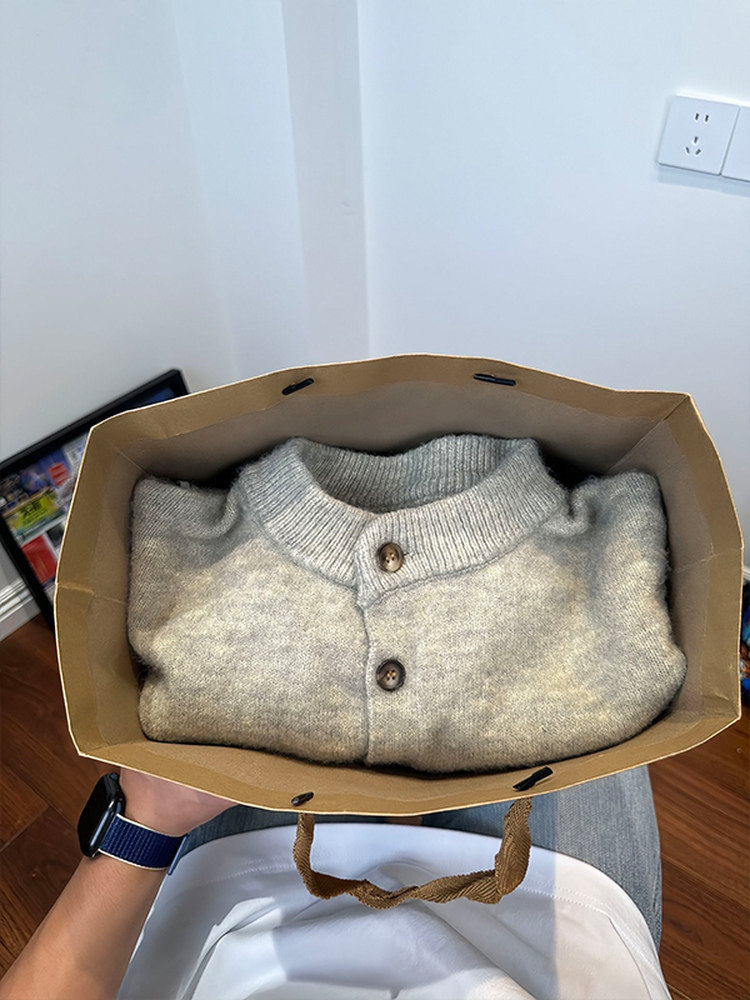 灰色亨利领毛衣男士秋冬季加厚内搭可外穿打底衫软糯休闲针织衫潮