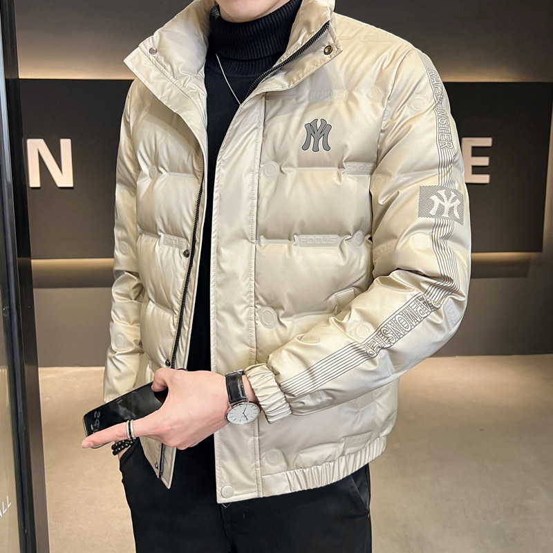 立领羽绒服男冬季新款韩版潮牌痞帅轻薄短款青年休闲加厚保暖外套