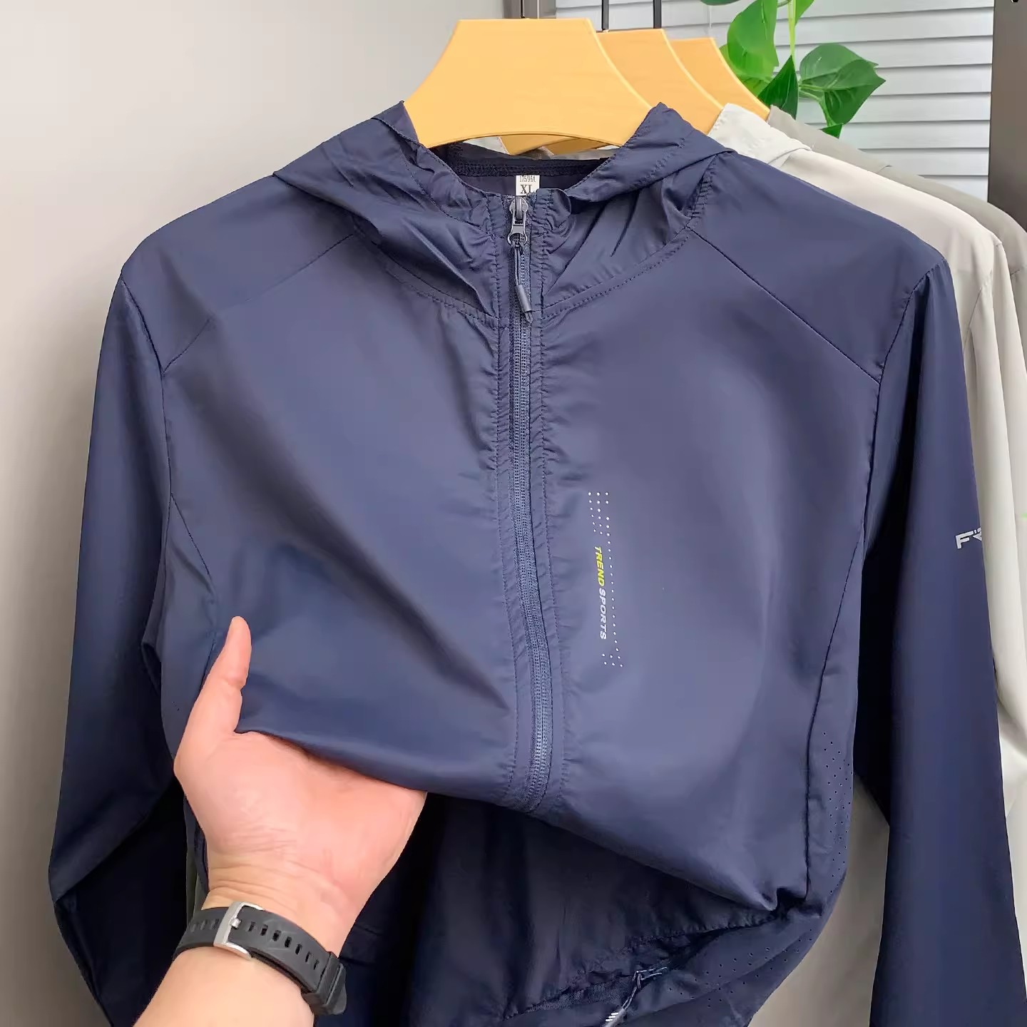 冰丝长袖防晒衣男士夏季速干上衣运动户外钓鱼骑行超轻防晒服外套