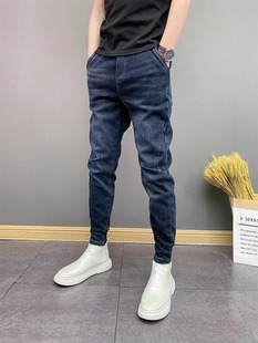 牛仔裤男春夏秋冬季潮牌高级感痞帅修身小脚裤子水洗百搭休闲长裤