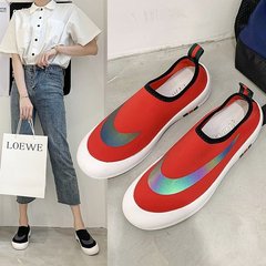 2020夏季新款单鞋女鞋PU套脚松糕底单鞋橡胶中口2020年秋季低跟圆