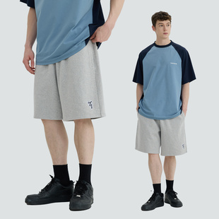 五分裤 warmtrees2025夏季 休闲裤 TREES绣标重磅针织短裤 新款