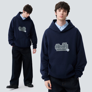 warmtrees波点鳄鱼印花连帽卫衣男女款 2025秋冬新款