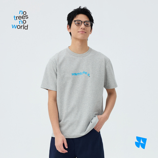 warmtrees前胸跳跃小logo印花短袖 宽松圆领男生T恤 T恤2026夏新款
