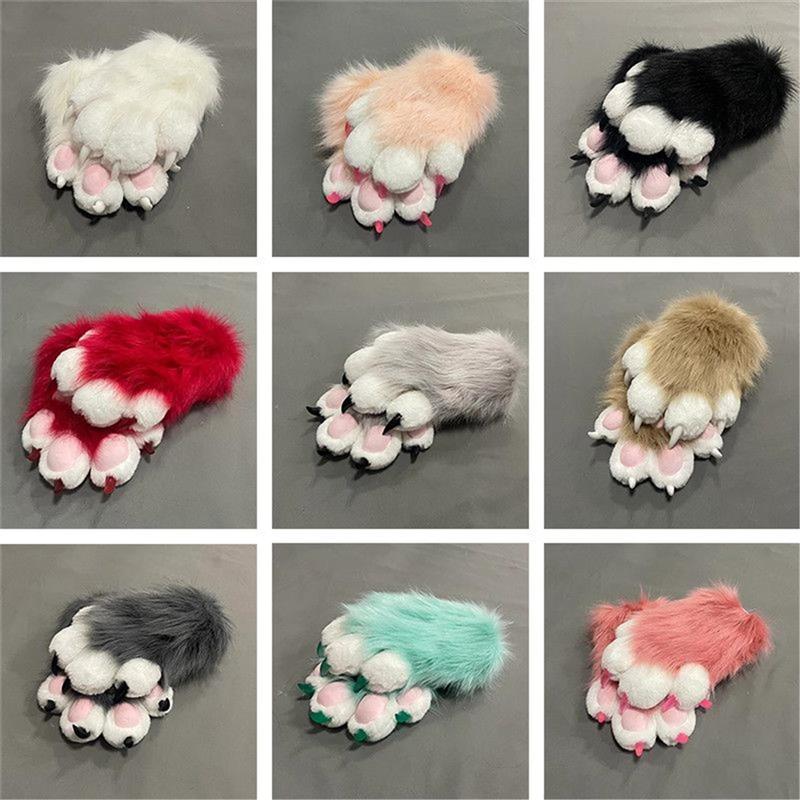 【家用优选】成品fursuit兽装手套兽爪配饰furry爪子吱吱叫蓝色ki图片