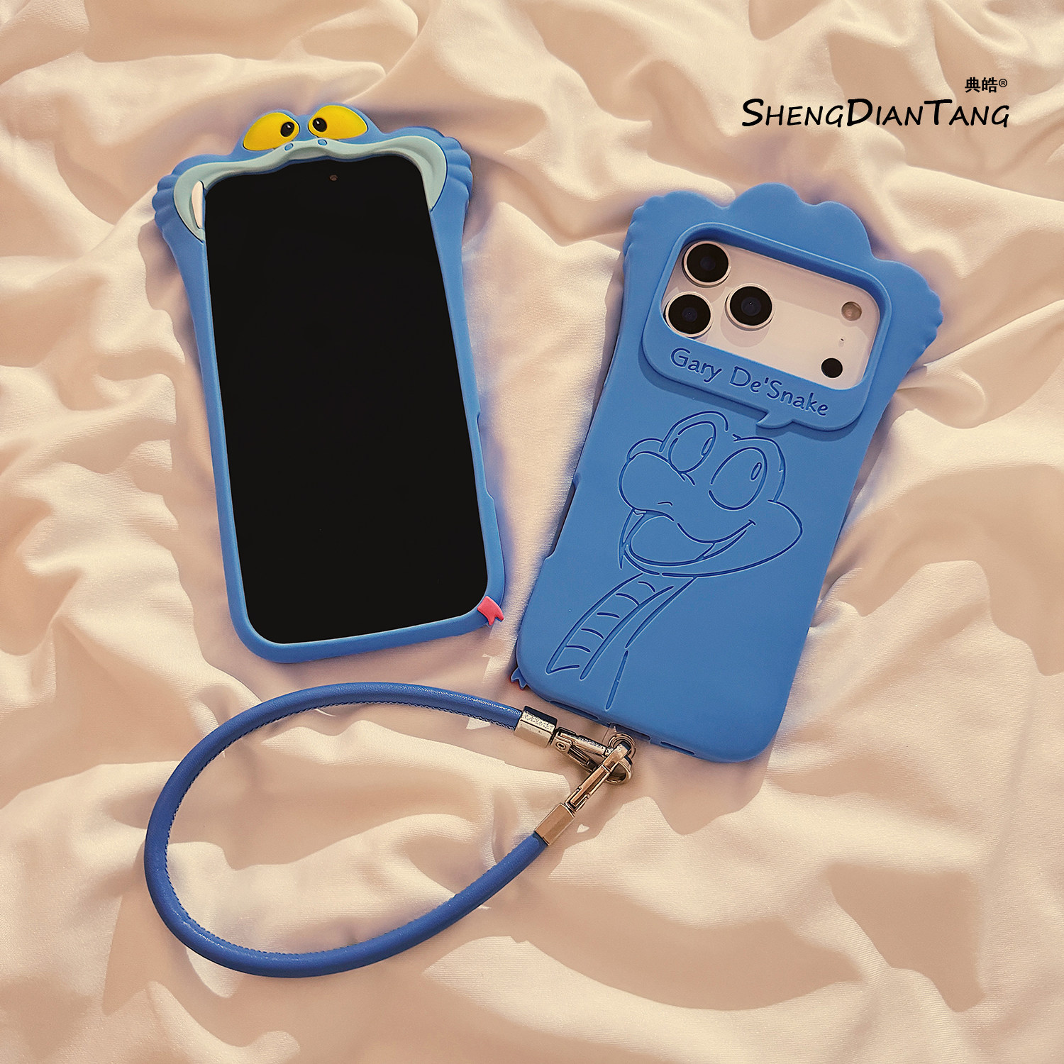 卡通线条小蛇盖瑞适用苹果17ProMax手机壳iphone17新款16pro可爱15创意14立体女款16promax软硅胶保护套链条