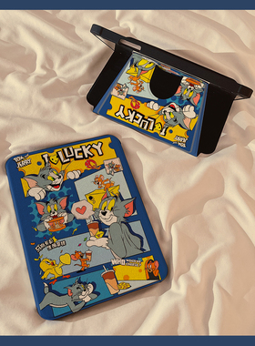 猫和老鼠芝士奶酪360度旋转iPad10保护套2024新款适用苹果iPad10.2寸mini6平板Air4/5保护壳pro女软9.7带笔槽