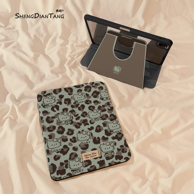 蓝底kt猫豹纹适用苹果平板套