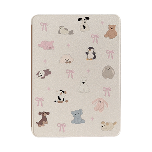 可爱Jelly玩偶360旋转iPadPro2024保护套新款适用苹果iPadAir6/5保护壳13寸平板11寸10.2/10.9带笔槽mini6女