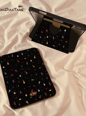 冬日雪人雨伞360旋转iPadAir7/6保护套2025新款适用苹果iPad11保护壳平板第10代Pro11寸Air5带笔槽mini7女款