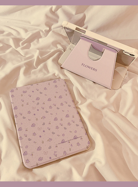 韩风ins紫色碎花360旋转iPadAir6保护套2025新款适用苹果iPad11保护壳平板Pro11寸Air5带笔槽10代10.9女10.2