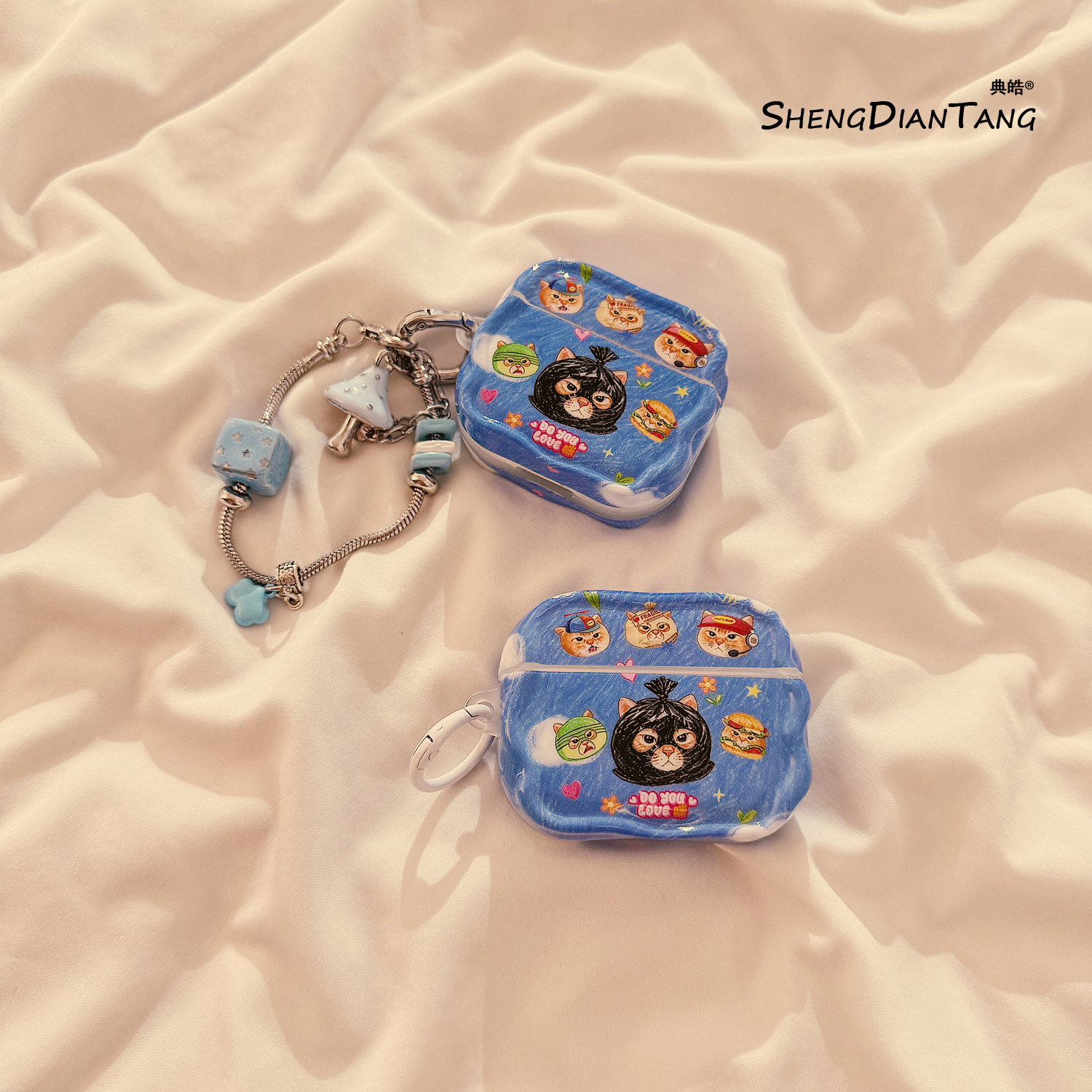 趣味卡通垃圾袋小猫适用苹果Airpods4保护套新款2/3代无线蓝牙耳机软壳Airpods pro创意硅胶可爱女款防摔