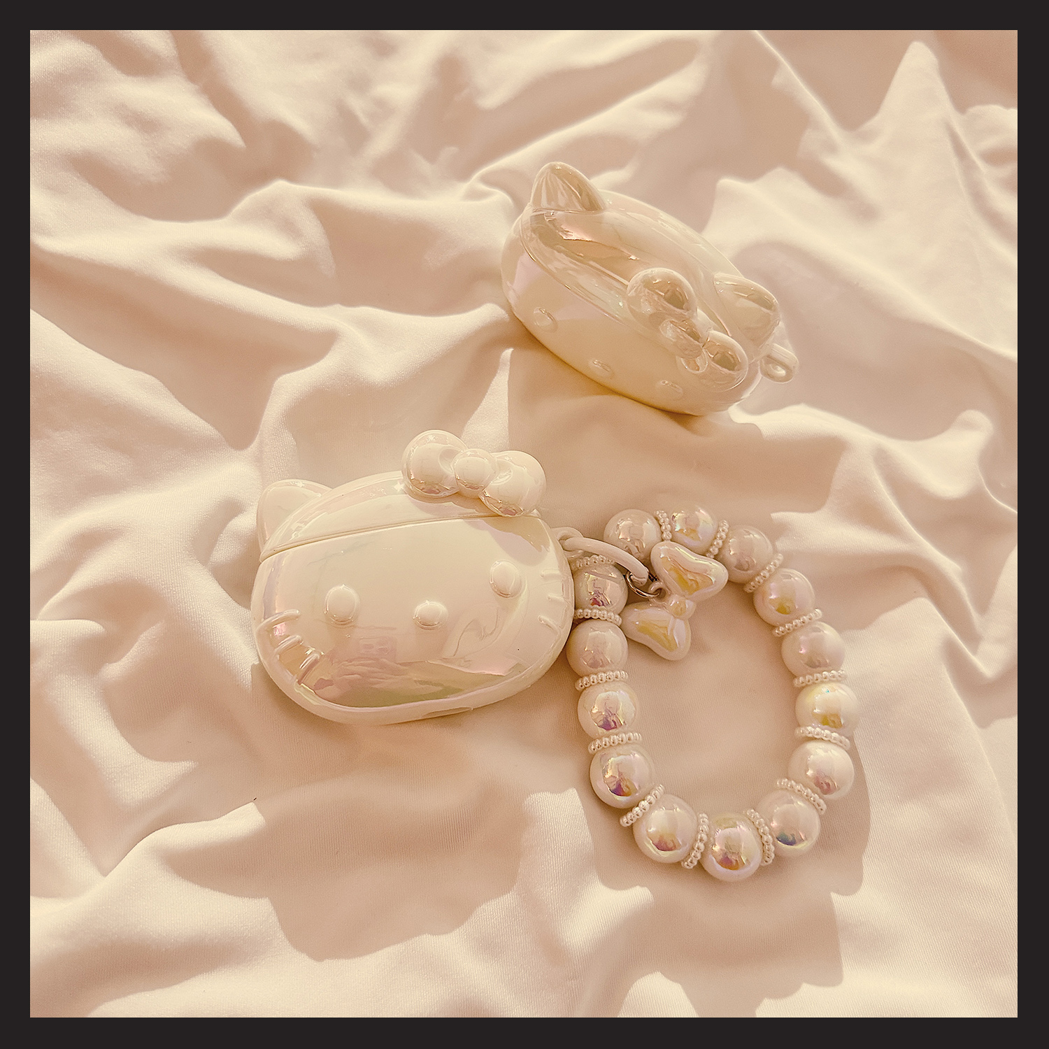 日韩少女心立体KT猫头像适用于苹果Airpods4保护套2/3代无线蓝牙耳机软壳Airpods pro创意可爱硅胶女新款防摔