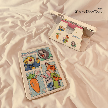 分镜卡通动物城360旋转iPadAir7/6保护套2025新款适用苹果iPad11保护壳平板10代Pro11寸Air5带笔槽mini7女款