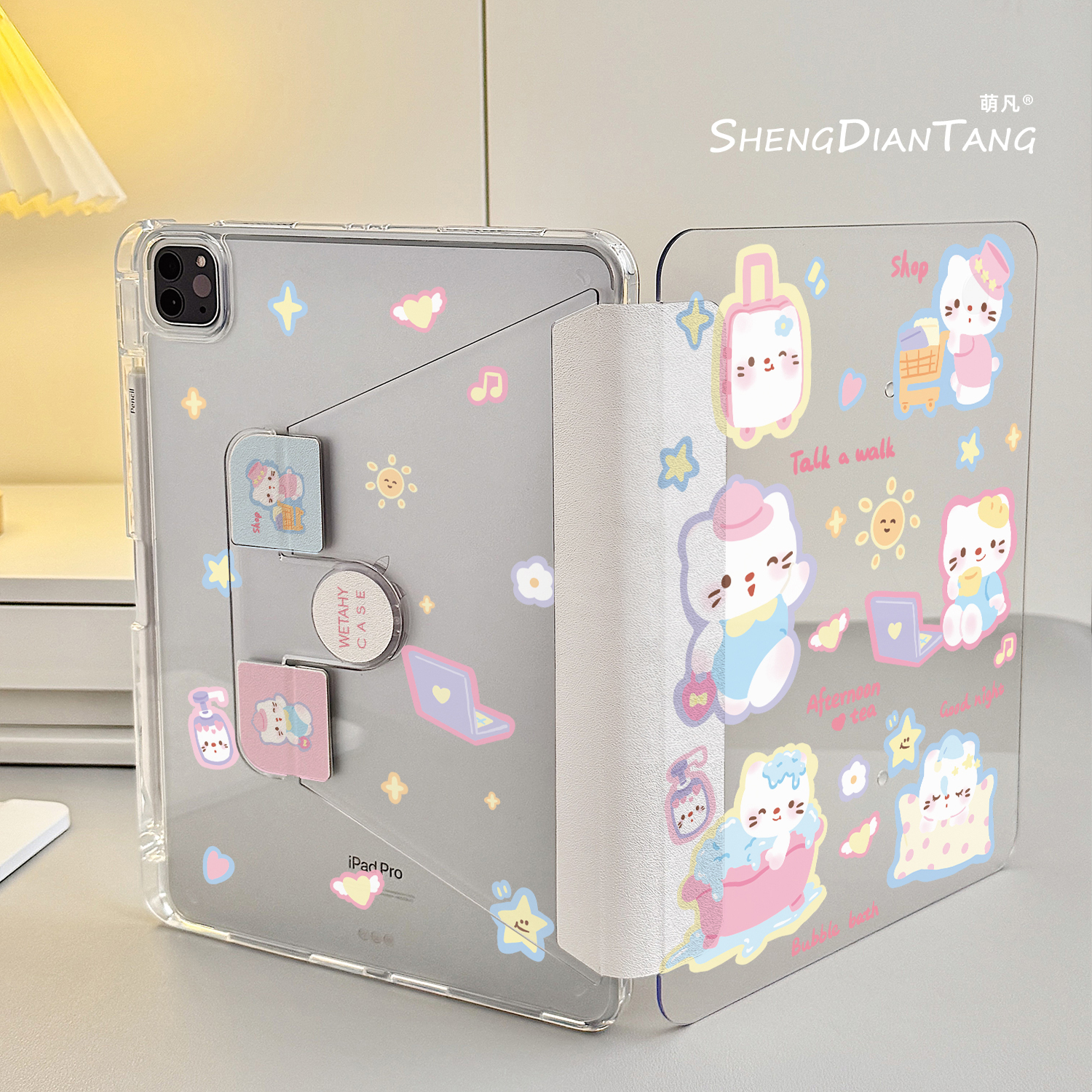 透明720°旋转iPadAir7/6保护套2025新款适用于苹果iPad11保护壳平板Pro11寸Air5带笔槽第10代女款mini7防弯