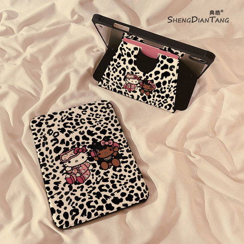 豹纹卡通睡衣猫咪适用苹果平板壳