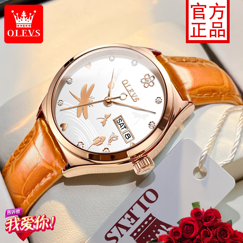 瑞士认证正品牌手表女士机械表女全自动防水真皮带高级感款式十大