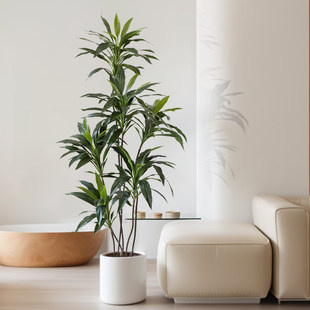 仿真绿植天鹅绒高端轻奢北欧风植物盆景室内客厅落地盆栽装饰摆件