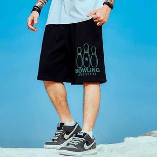 短裤 男宽松胖子运动情侣款 男潮流中国风 潮牌国潮加肥加大码 五分裤