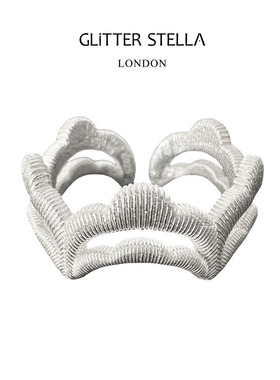 GLITTER STELLA Silver Mist系列 秘密花园拉丝感可调节925银戒指