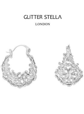 GLITTER STELLA【赵雅芝同款】浪花碎钻蕾丝耳环