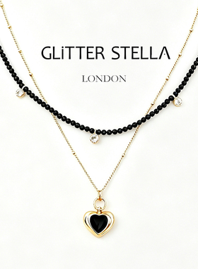 GLITTER STELLA RM系列 永恒之爱黑晶项链两件套