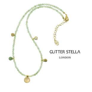 GLITTER STELLA 「巴里卡萨」薄荷绿东陵石天然串珠项链