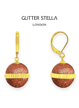 GLITTER STELLA Shine派对天然金沙石耳环 新年行鸿运