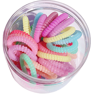 儿童专用电话线发圈细小号女童宝宝扎头发马尾头饰小女孩皮套皮筋