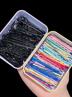 韩版黑色一字夹儿童波浪夹女童刘海夹公主盘发头饰小夹子发夹发饰