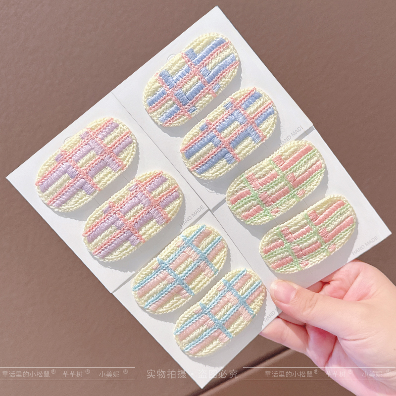 女童编织发夹小女孩碎发BB夹儿童前额侧边夹刘海夹宝宝不伤发发饰