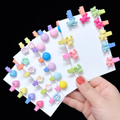 儿童甜美小发夹婴幼儿刘海侧边发卡小女孩糖果色小夹子宝宝发饰女