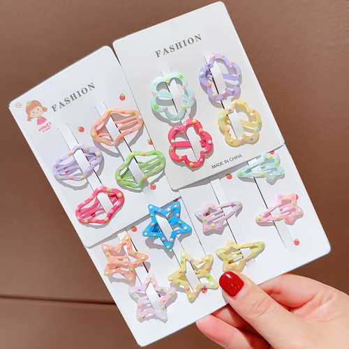 儿童彩色发夹bb夹小女孩女童侧边夹前额刘海夹宝宝不伤发甜美发卡