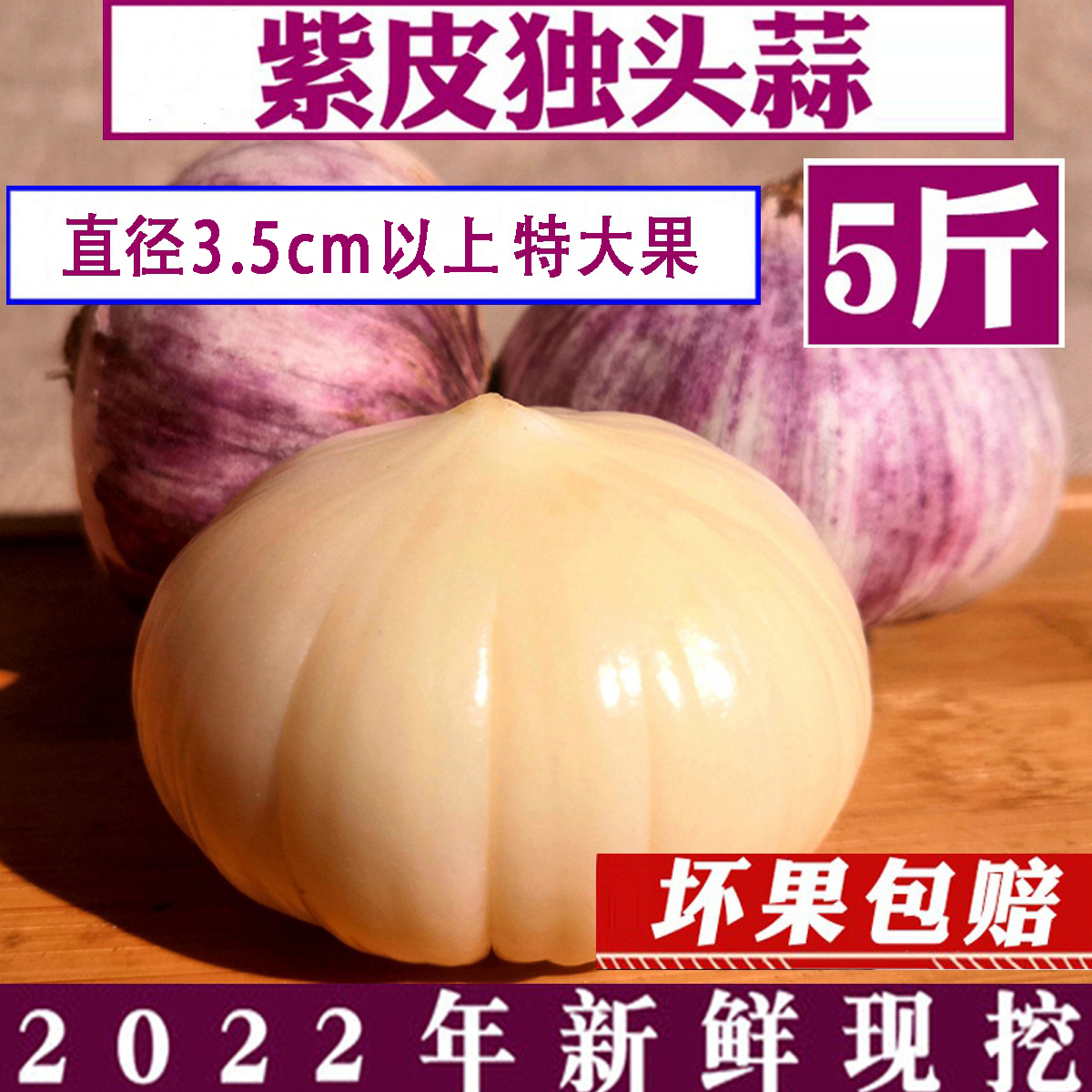 特大果独头蒜5斤特卖新鲜湿蒜