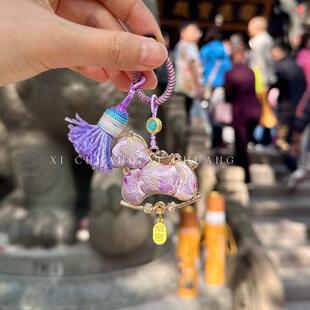 宋锦小马包挂件新年纯手工非遗钥匙扣车挂坠高级感马年礼物送朋友