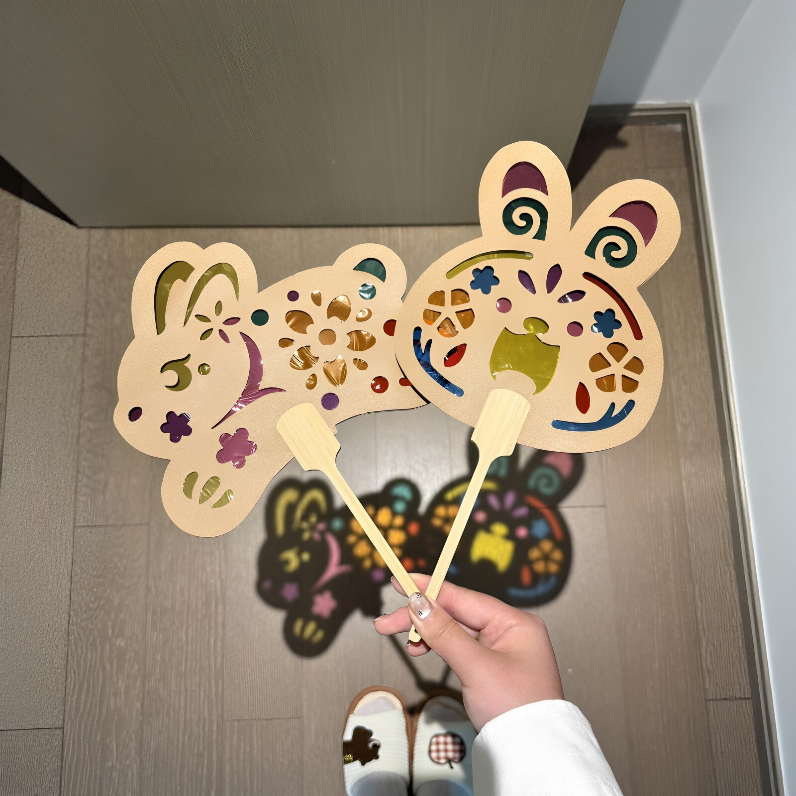 中秋节光影扇子diy材料包