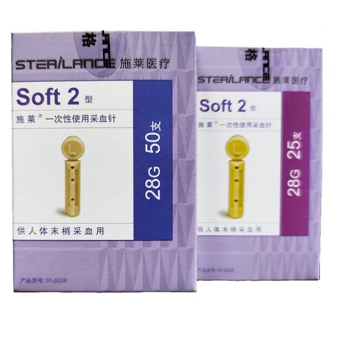 施莱 一次性使用无菌采血针28G  25支50支适用强生雅培拜耳爱科来