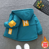 儿童棉服冬季 加绒派克服外套 女童男童加厚毛毛棉衣男宝宝休闲款