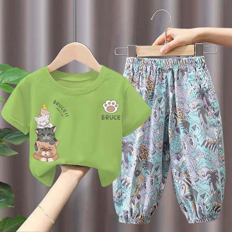 巴拉儿童夏季套装2023新款纯棉短袖T恤男童女童宝宝黄色战袍上衣,童装/婴儿装/亲子装,套装,淘宝优惠券,粉丝福利购,淘宝优惠卷