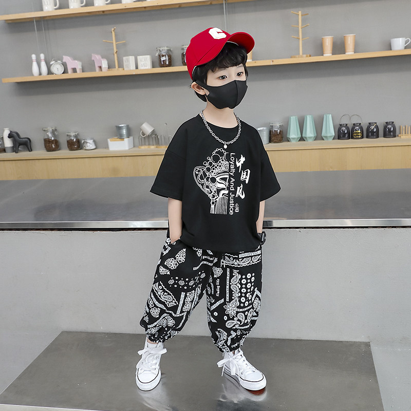 巴拉巴啦夏季套装2023新款洋帅气儿童中国风短袖防蚊长裤国潮男孩,童装/婴儿装/亲子装,套装,淘宝优惠券,粉丝福利购,淘宝优惠卷